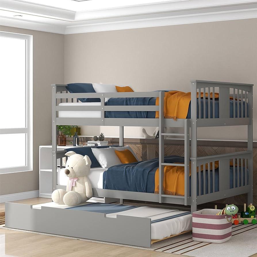 Triple Sleeper Bunk Bed — Grey