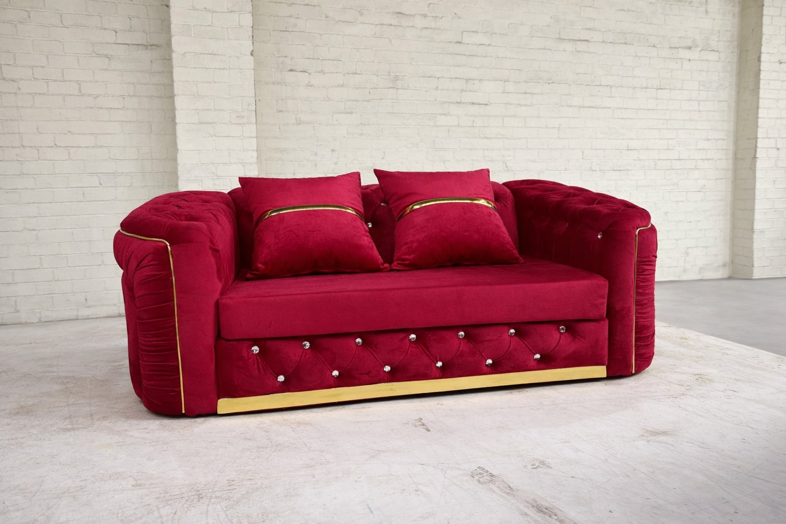 Dylan 2 Seater — Ruby Red Velvet