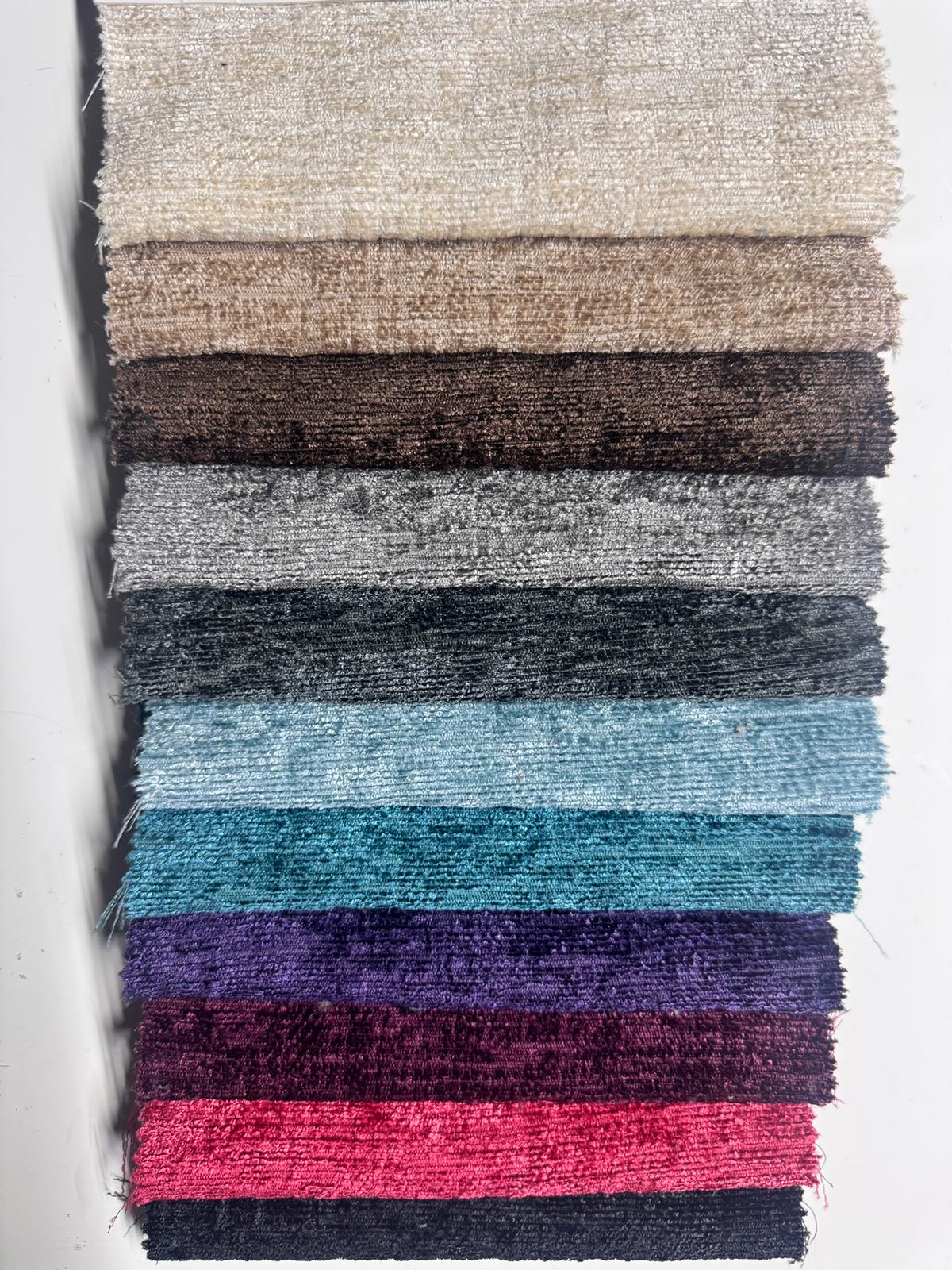 Chenille fabric swatches