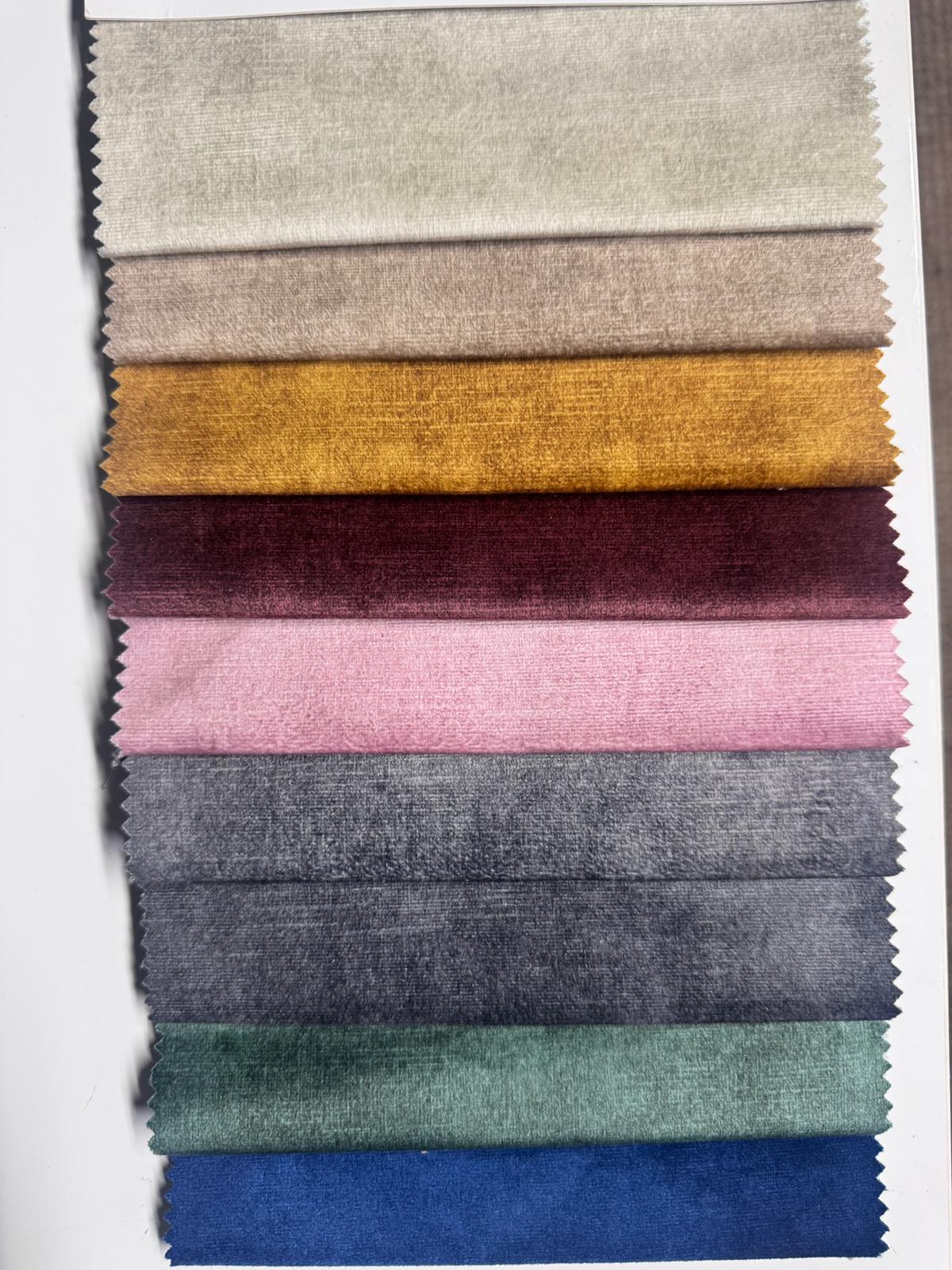 Naple Velvet fabric swatches