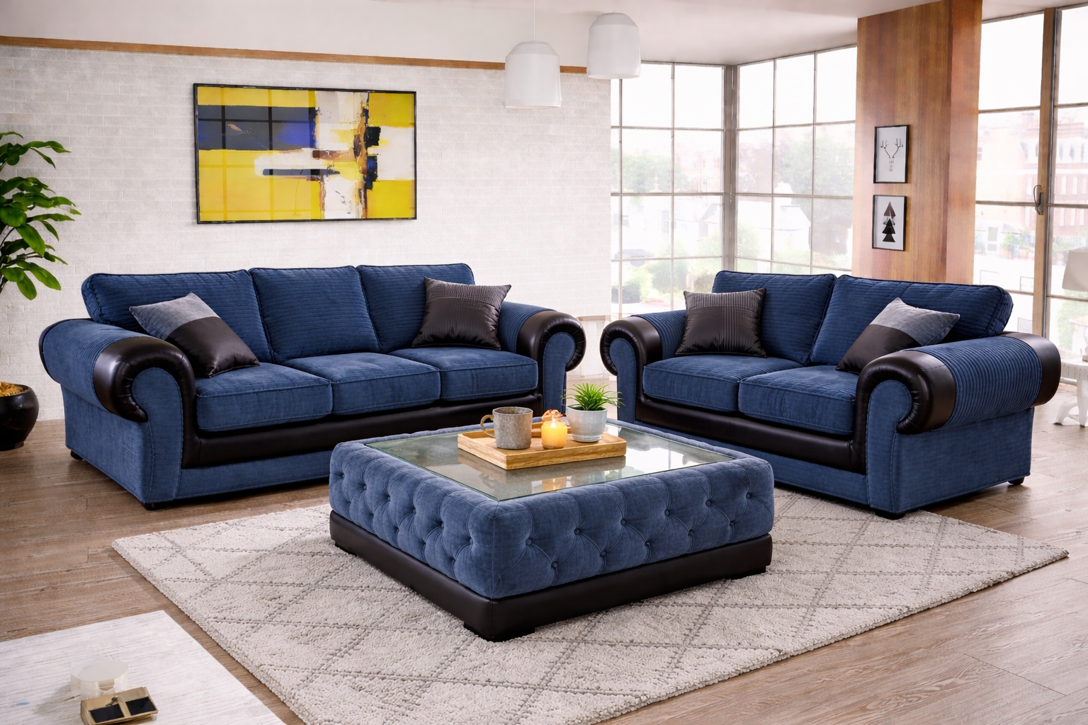 Tango 3+2 Seater Set — Royal Blue