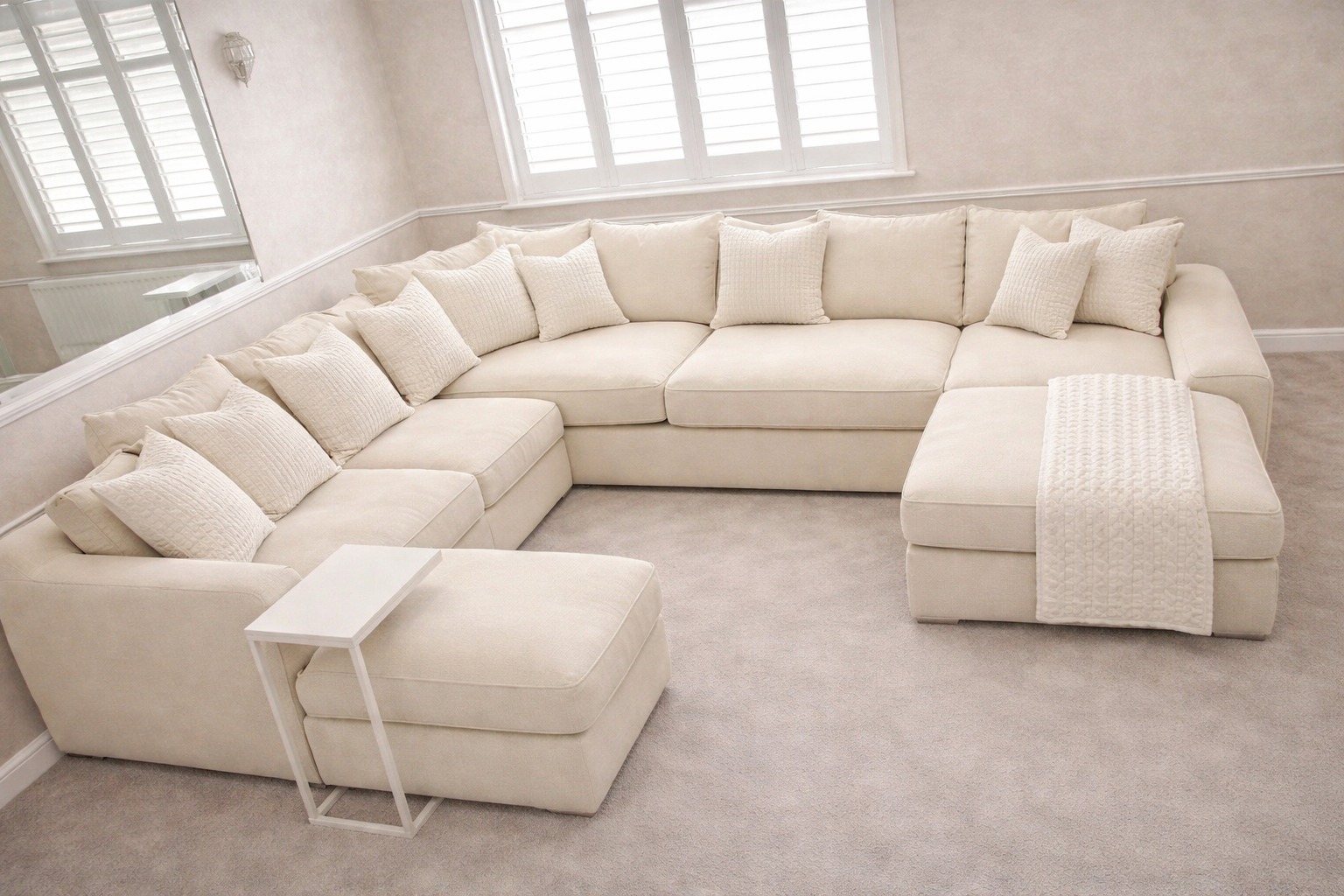 Bentley U Shape Sofa — Cream