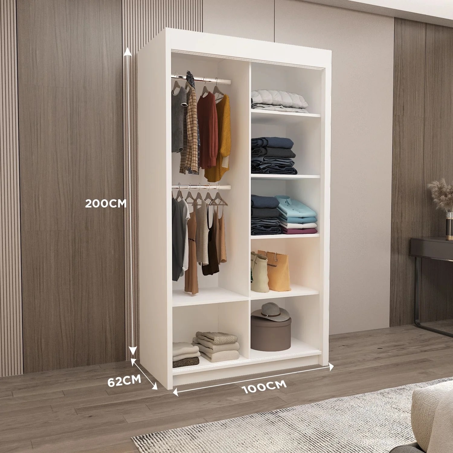 Kensington Open Wardrobe 100cm