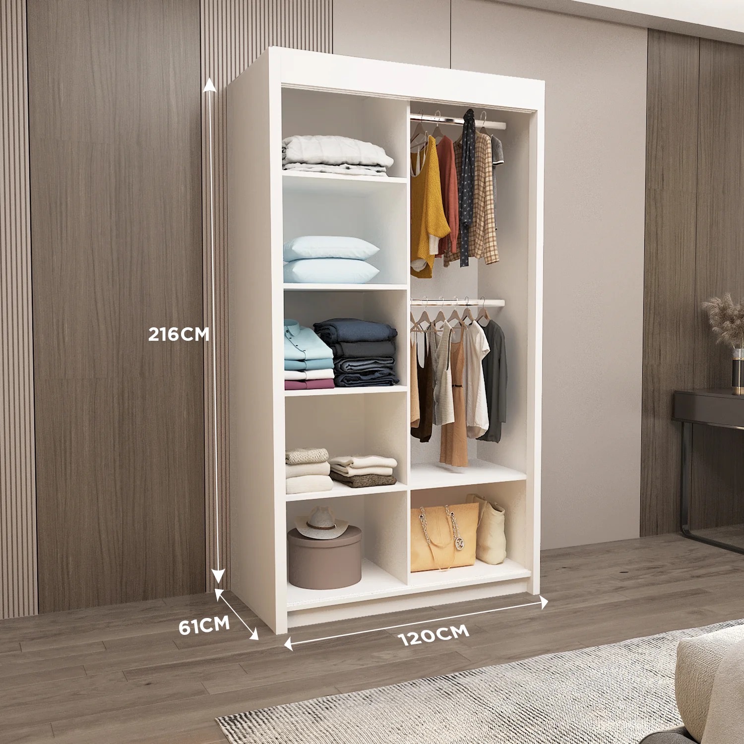 Kensington Open Wardrobe 120cm