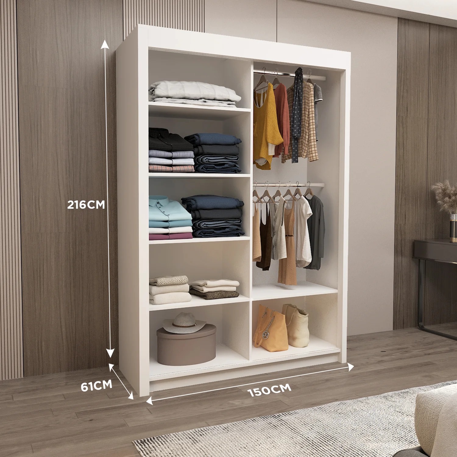 Kensington Open Wardrobe 150cm