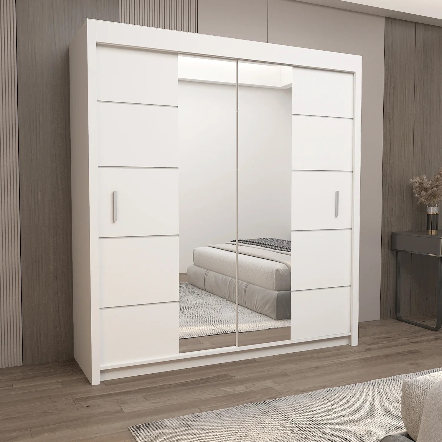 Monaco Sliding Mirror Wardrobe